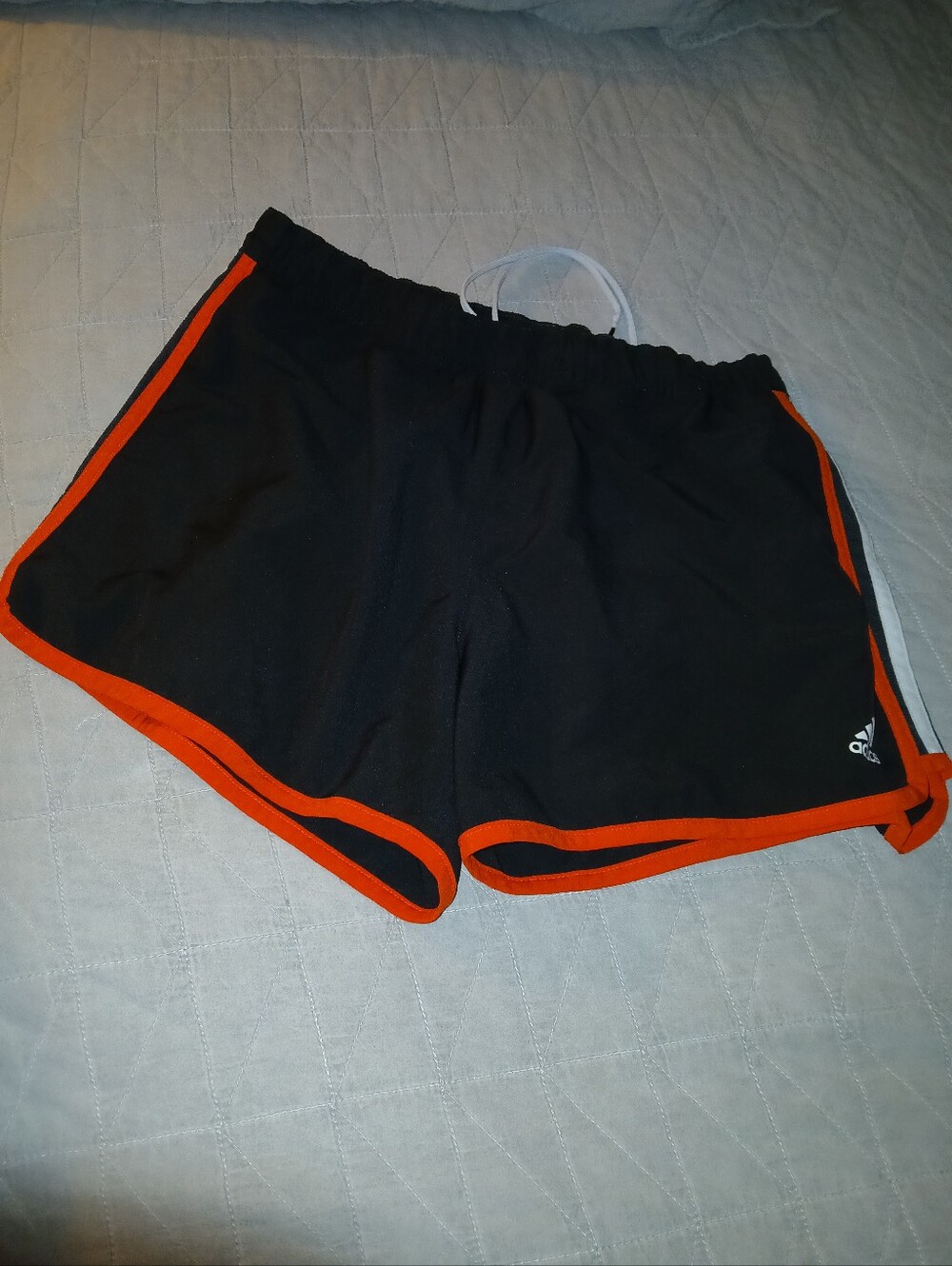 adidas Black Shorts with Orange Trim